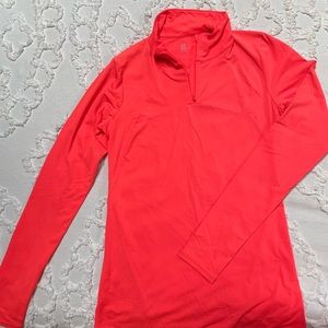 Gap Fit XS performance pullover with zip pocket side. Neon orange new w/o tags